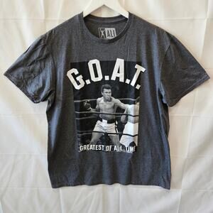 Ali - Muhammad Ali Boxer Men's Short Sleeve Gray Graphic Shirt Large